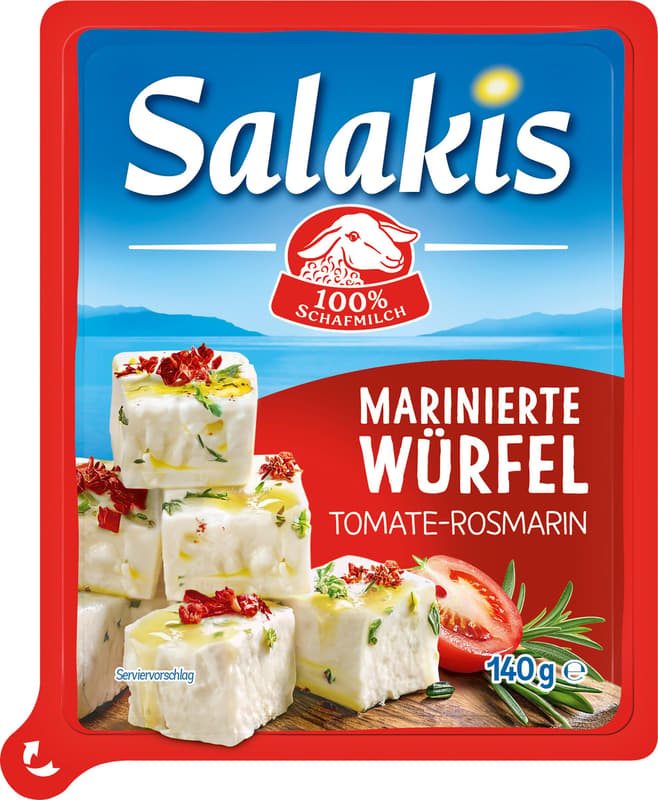 Salakis marinated tomato-rosemary cubes