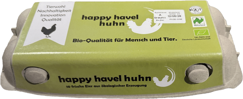 Happy Havel Huhn BIO Eier 10ner