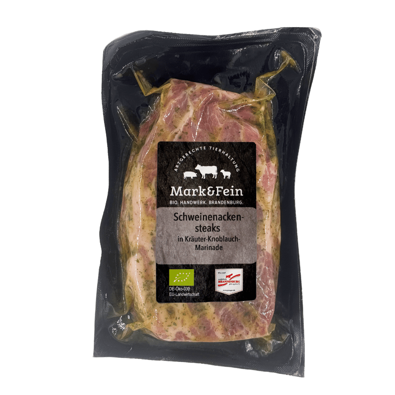 Mark&Fein BIO Schwein Nackensteak in Kr.Knobl. SB
