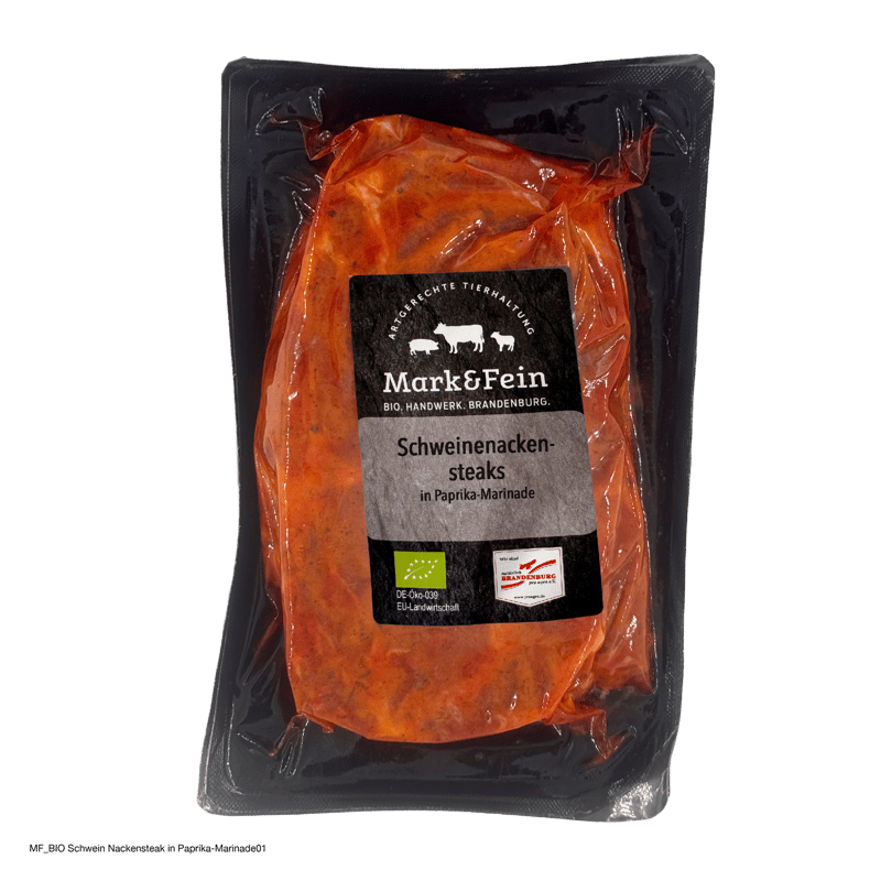 Mark&Fein BIO Schwein Nackensteak in Papr.Marin SB