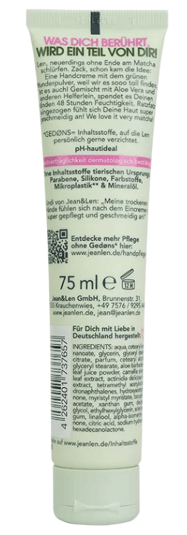 Jean&Len Matcha Hand Cream So Matcha