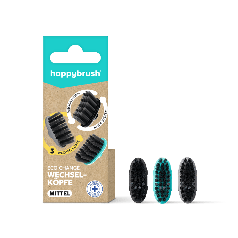 happybrush Eco Change replacement brush heads, assorted colors