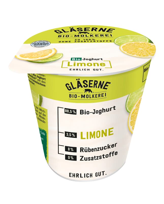 Gläserne Molkerei Organic Joghurt Lime