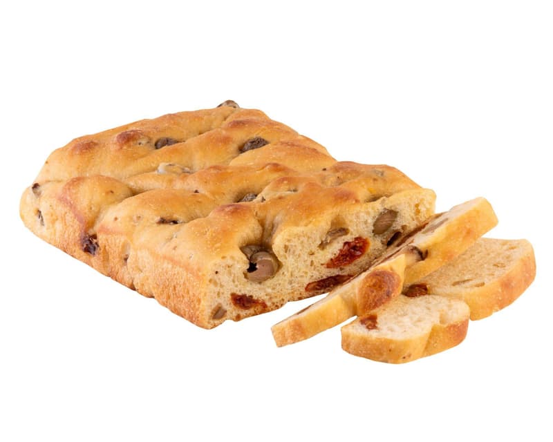 Joseph Brot GmbH Organic focaccia with tomatoes and olives