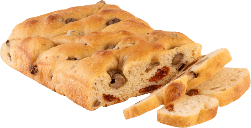 Joseph Brot GmbH Organic focaccia with tomatoes and olives