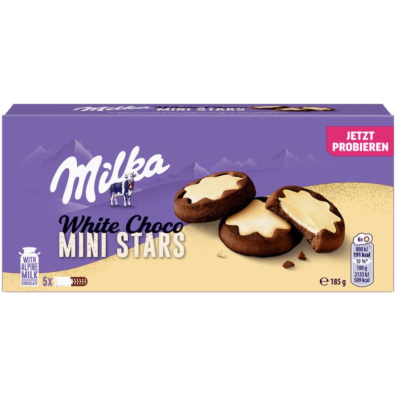 Milka Mini Stars Weiße Schokoladenfüllung