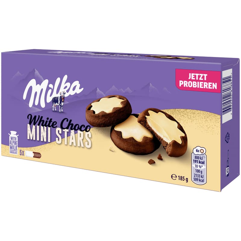 Milka Mini Stars Weiße Schokoladenfüllung