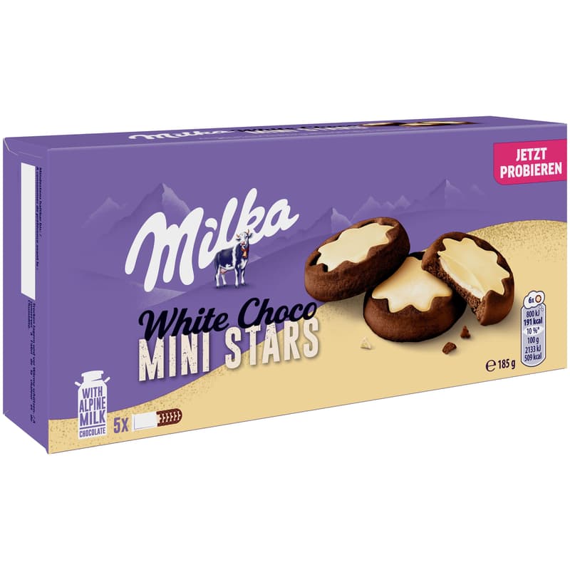 Milka Mini Stars Weiße Schokoladenfüllung