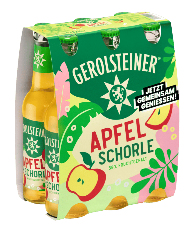Gerolsteiner Apple Spritzer 6x0.33l Glass MW Sixpack