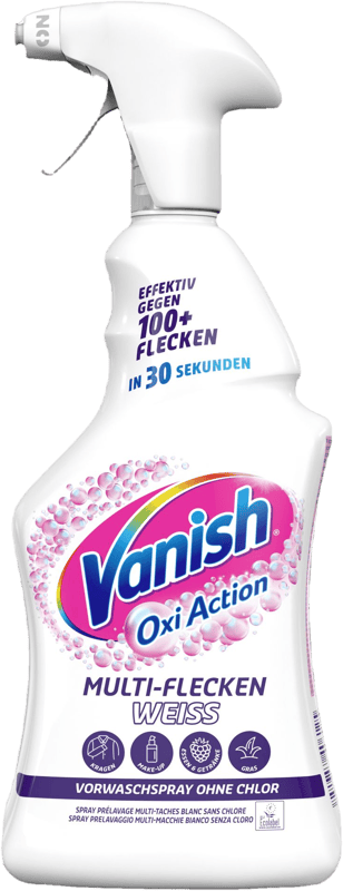 Vanish Oxi Action Stain Remover Multi-Stain Pre-Treatment Spray White 750ml