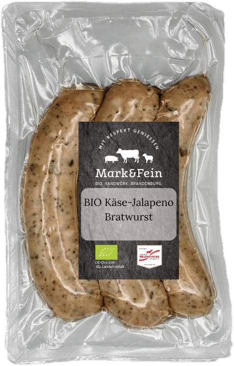 Mark&Fein Organic Bratwurst with Cheese & Jalapeño