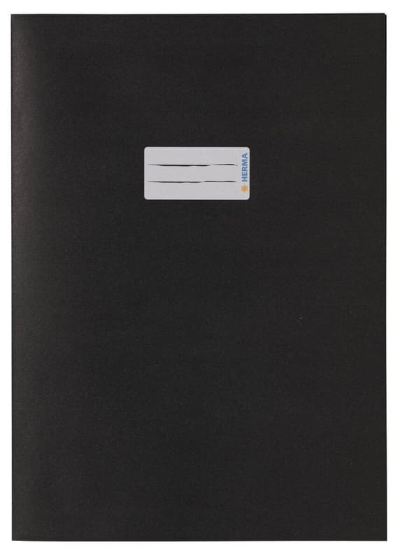 HERMA paper exercise book cover DIN A4 black