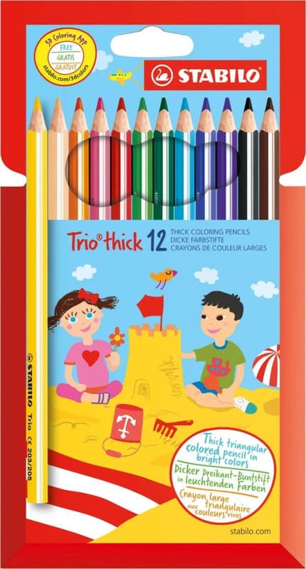 STABILO Buntstifte Trio dick 17,5cm 12 Stück