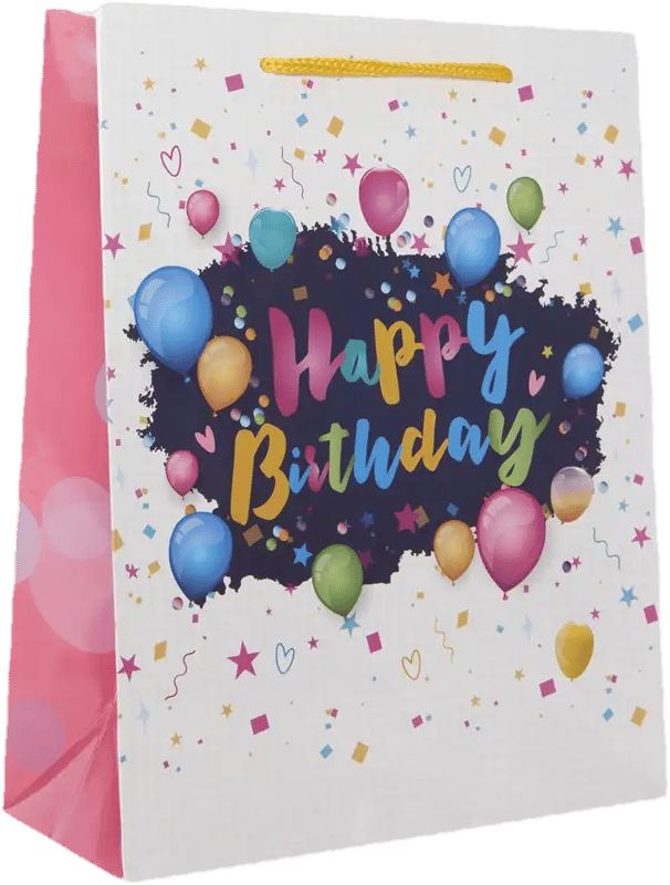 Idena gift bag Happy Birthday Balloons 18x23x8cm