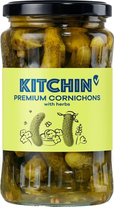 KITCHIN PREMIUM CORNICHONS with herbs