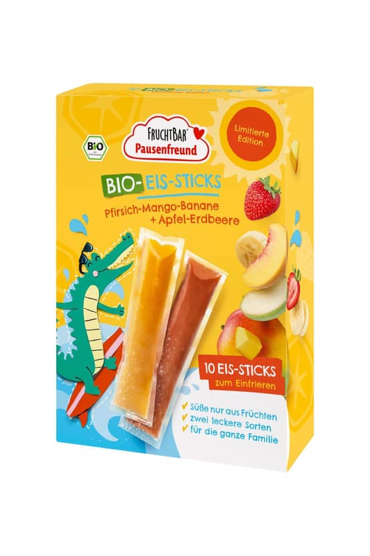 FruchtBar Breaktime Buddy – Organic Ice Sticks, 10 x 30 ml