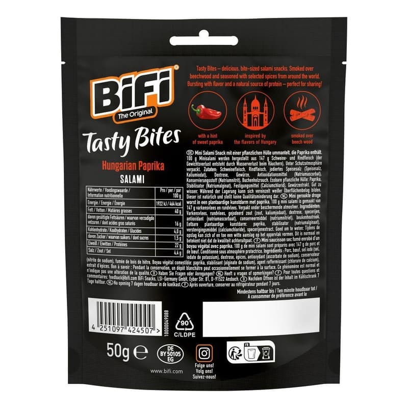 BiFi Tasty Bites Salami Hungarian Paprika