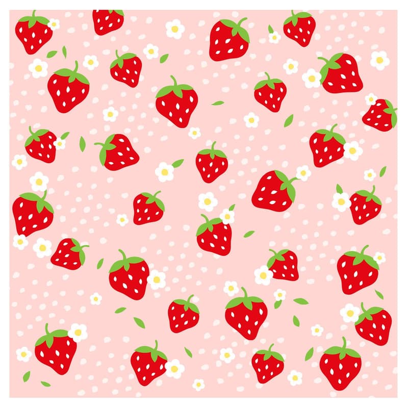 Serviette 33x33cm "Strawberries"