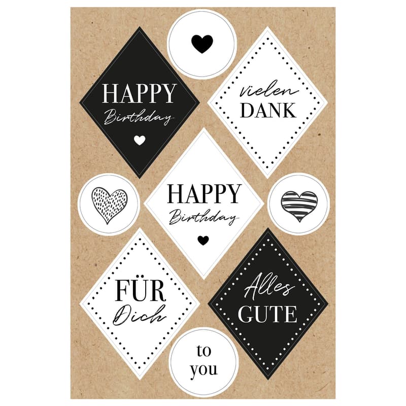 Sticker 11,5x17cm "Graphic Birthday"