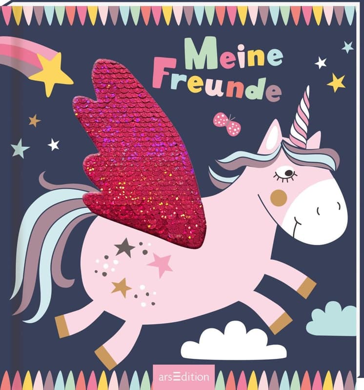 arsEdition Freundebuch Einhorn mit Pailletten