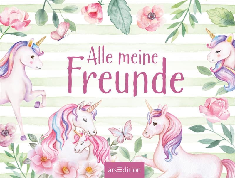 arsEdition Freundebuch Alle meine Freunde Einhorn