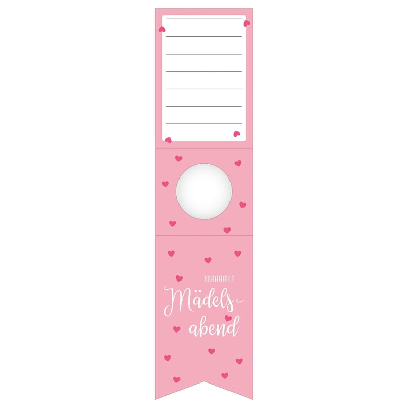 Bottle Tag 70x280 mm "Girls' Night Out Matte Pink"