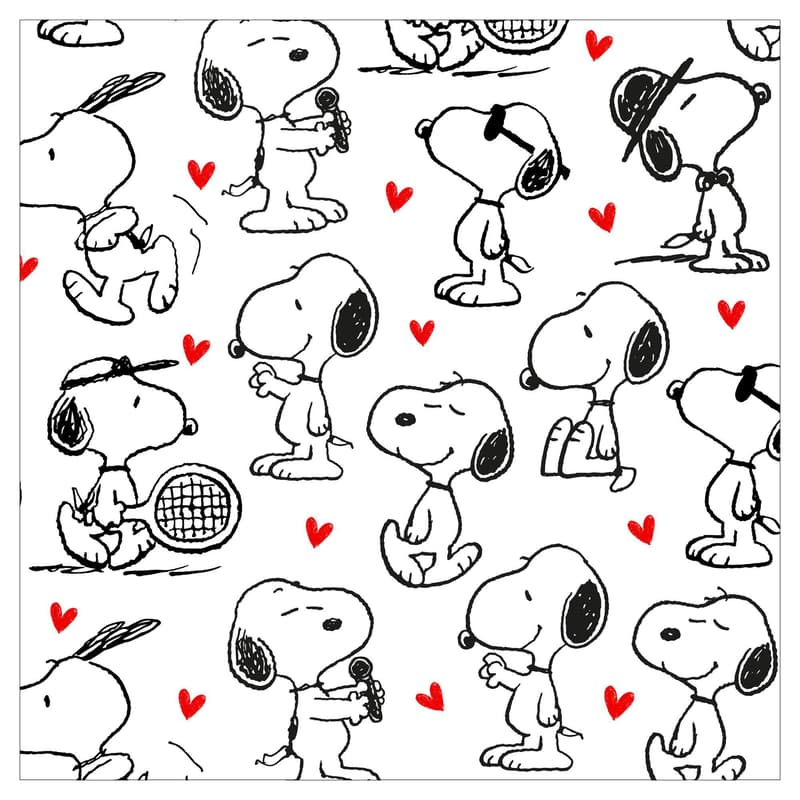 Napkin 33x33 cm "Snoopy Infinity White"