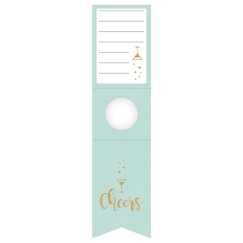 Flaschenhänger 70x280mm "Cheers mint"