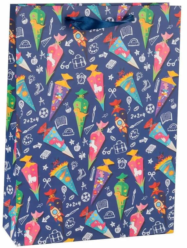 Idena gift bag blue  25x34,5x8,5cm 210g/m²