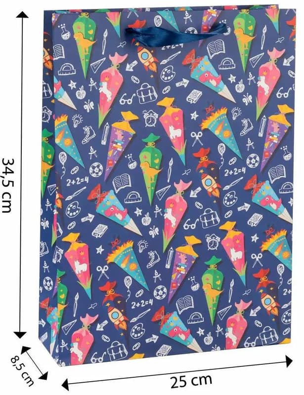 Idena gift bag blue  25x34,5x8,5cm 210g/m²