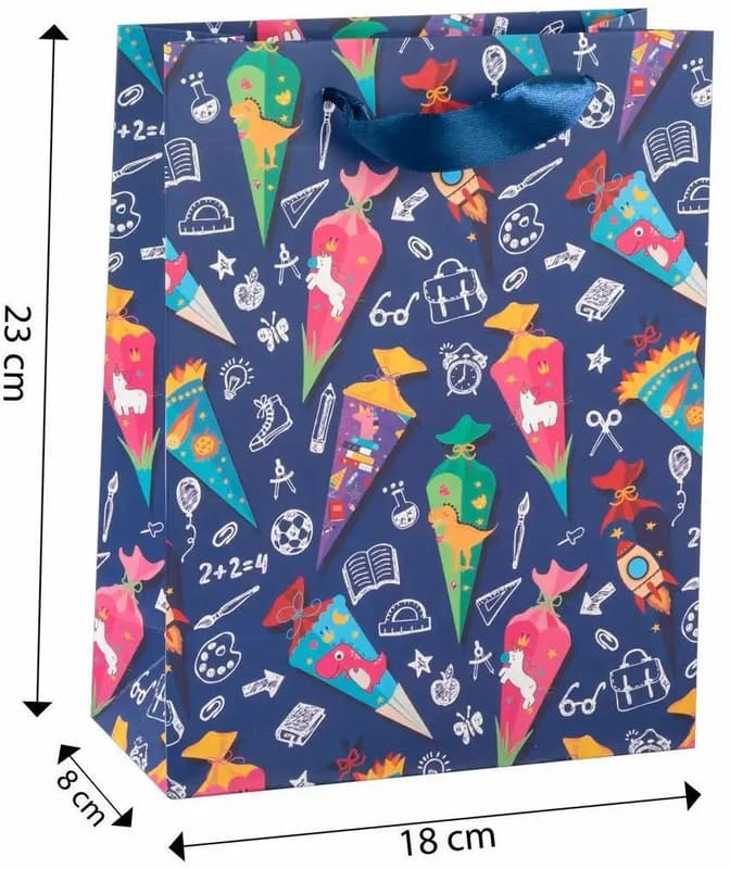 Idena gift bag blue 18x23x8cm 210g/m²