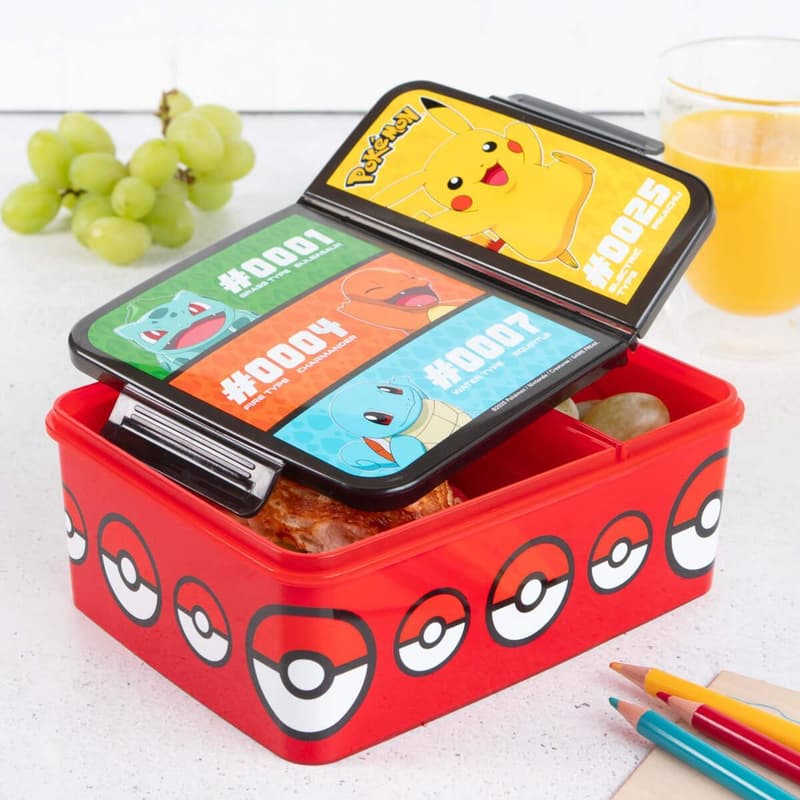 Brotdose Pokémon rot 1L 2-geteilt