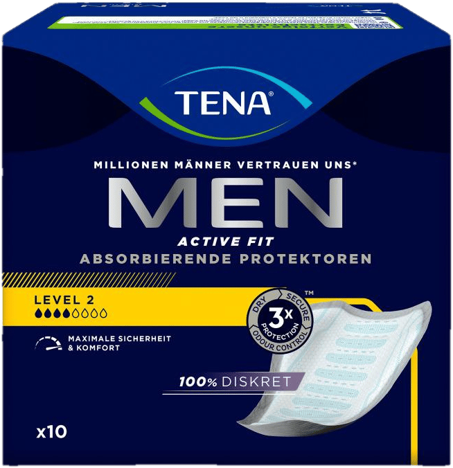 TENA MEN ACTIVE FIT LEVEL 2 10 EINLAGEN