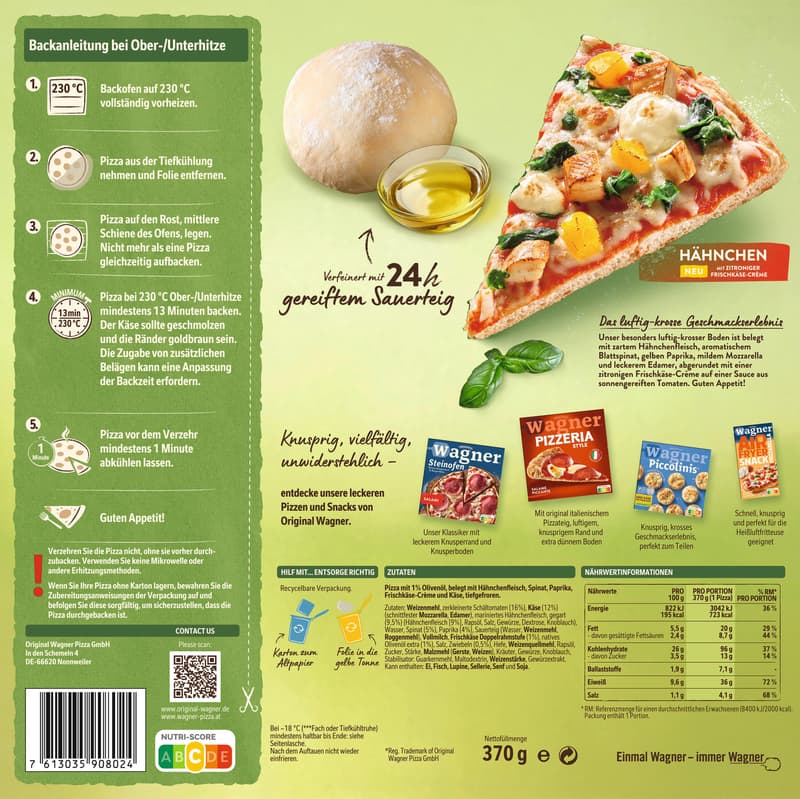 WAGNER DIE BACKFRISCHE Hähnchen 370g