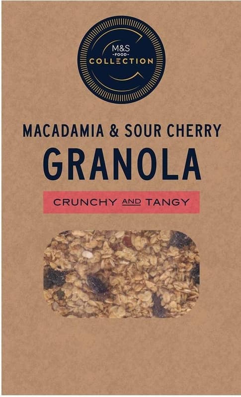 Marks & Spencer Honiggeröstete Vollkorn-Haferflocken mit Macadamias und Cranberries