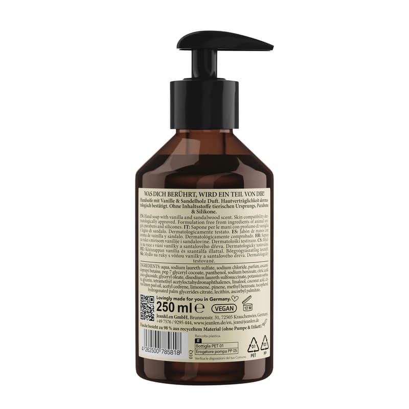Jean&Len Hand Soap Vanilla/Sandalwood