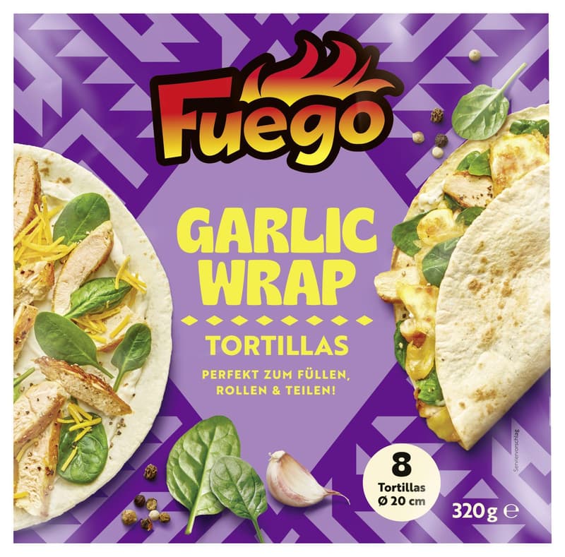 Fuego Tortillas Garlic 20 cm
