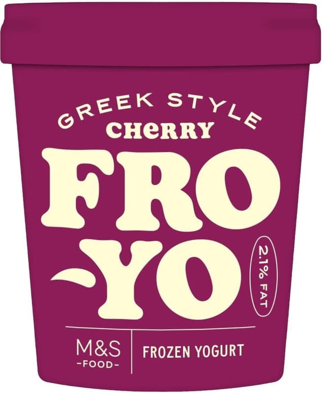 M&S Food GREEK STYLE CHERRY Frozen yogurt