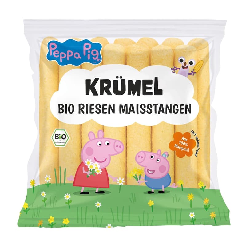 Krümel x Peppa Organic Giant Corn Sticks 50g