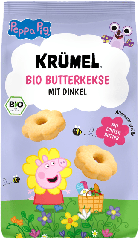Peppa X Krümel Organic Butter Biscuits 50g
