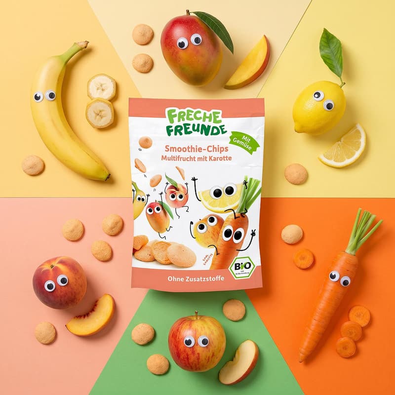 Freche Freunde Organic Smoothie Chips Multifruit with Carrot 16g