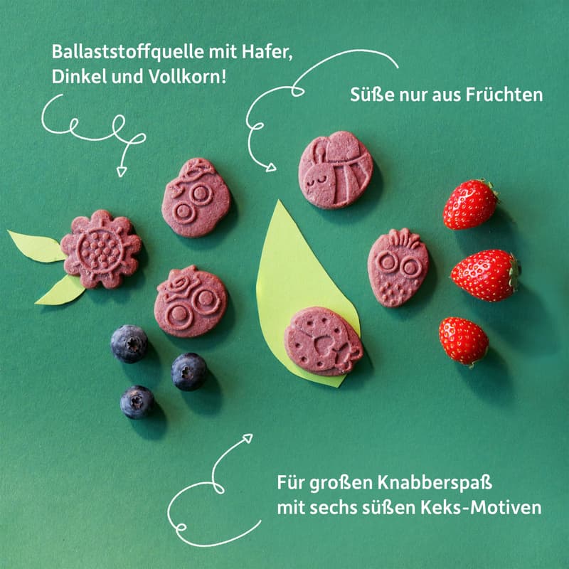 Freche Freunde Organic Pink Cookie Apple & Berries 100g