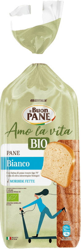 il Buon Pane Bauletto BIO Helles Toastbrot mit Olivenöl