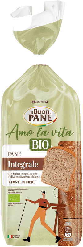 il Buon Pane Bauletto BIO Vollkorn-Toastbrot mit Olivenöl