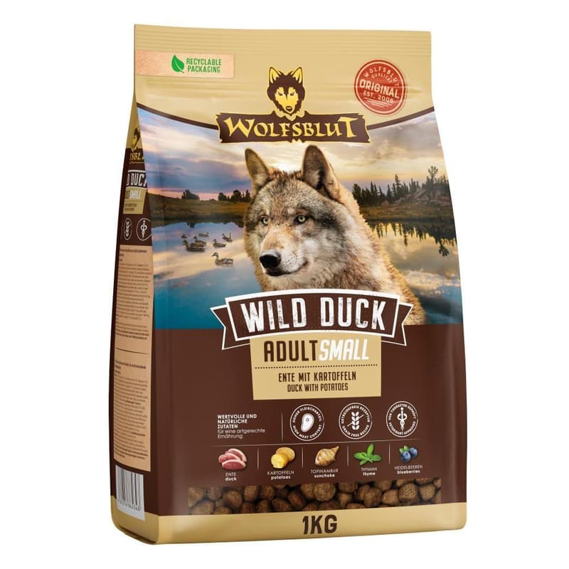 Wolfsblut Wide Duck Adult Small Trockenfutter Ente mit Kartoffeln