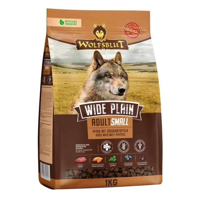 Wolfsblut Wide Plain Adult Small Trockenfutter Pferd mit Süßkartoffeln