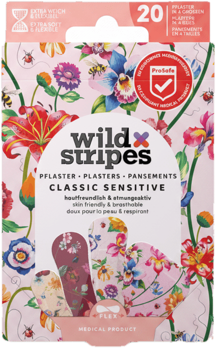 Wild Stripes Classic Sensitive Vintage Flowers