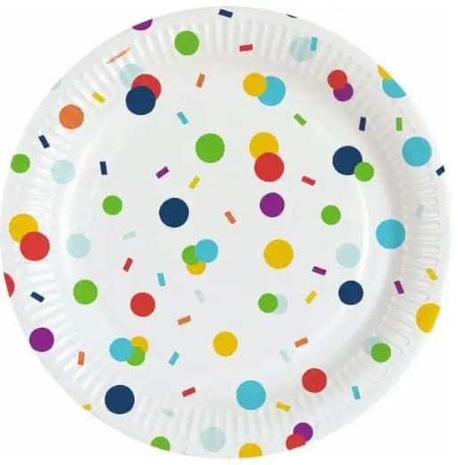 Riethmüller paper plate confetti 23cm 8pcs