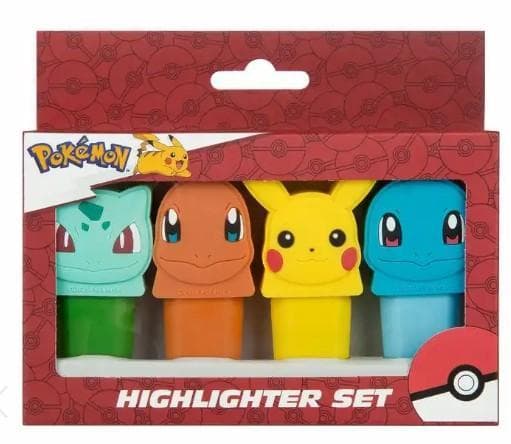 Pokémon text marker with figure 4pcs