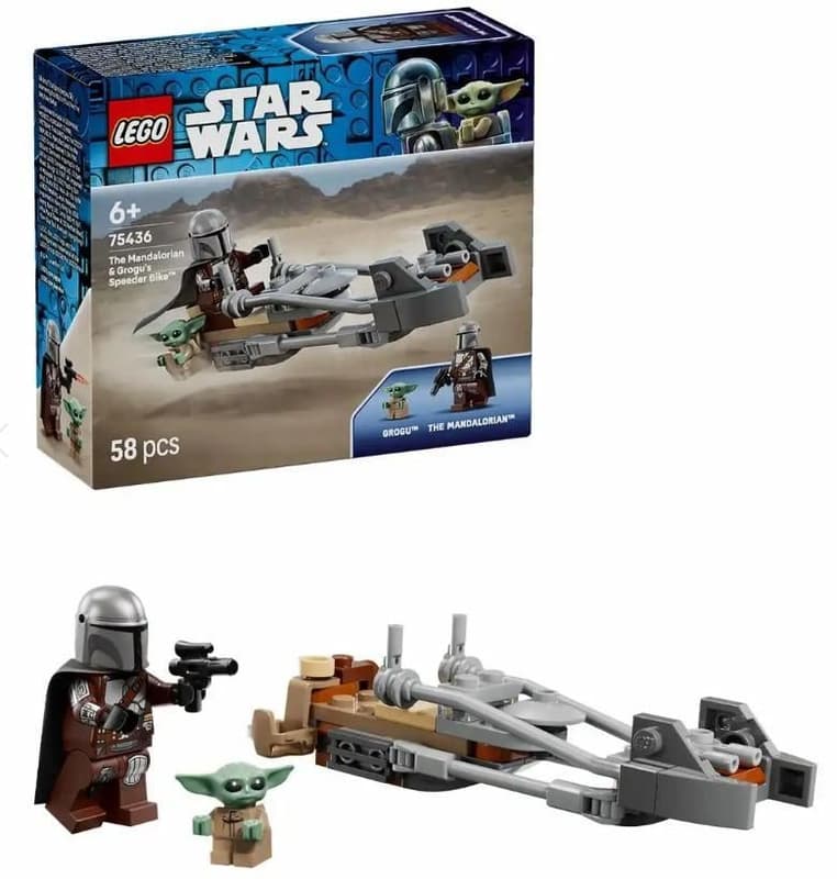 LEGO STAR WARS The Mandalorian and Grogu on a Speeder Bike